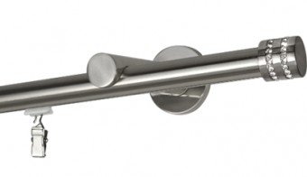 Karnisz pojedynczy standard 19 mm inox