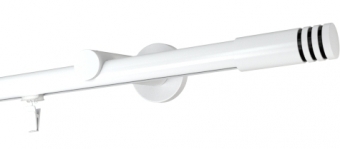 karnisz pojedynczy standard Malibu białe Ø 19 w kolorze biały połysk