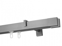 Karnisz na agrafki Ava w kolorze aluminium