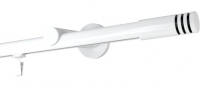 Karnisz pojedynczy standard Malibu białe Ø 19 w kolorze biały połysk