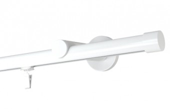 Karnisz pojedynczy standard Ø 19 mm biały połysk - 120 cm