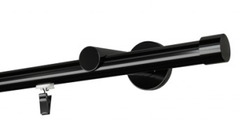 Karnisz pojedynczy standard Ø 19 mm czarny - 280 cm