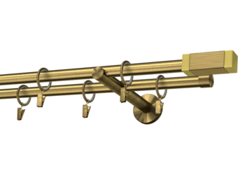 Karnisz metalowy podwójny Kwadro 370cm