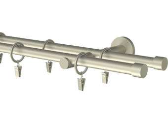 Karnisze metalowe podwójne 16mm 420cm