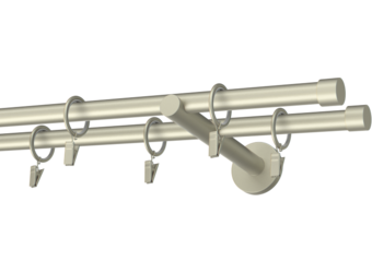 Karnisze metalowe podwójne  16mm 370cm