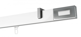 Karnisz apartamentowy Passion chrom (Sufitowy 1 szyna) w kolorze Profil - biały, wspornik - aluminium