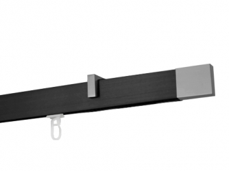 Szyna sufitowa Ava  w kolorze czarnym profil z aluminiowym wspornikiem